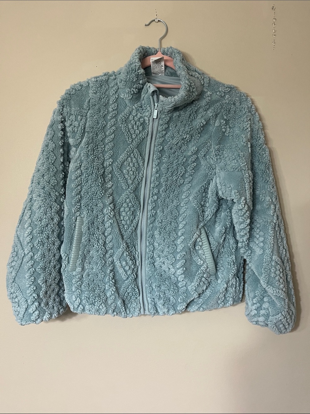 all in motion Light Blue Plush Teddy Zip-Up Jacket - Women